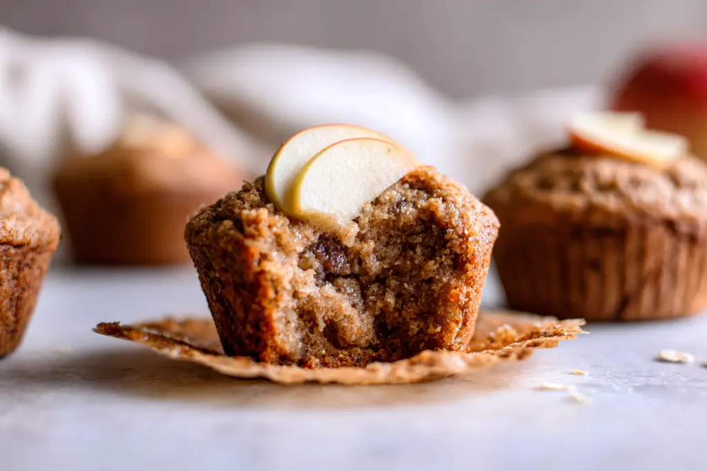 serving sourdough applesauce muffins