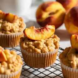 sourdough peach cobbler muffins recipe