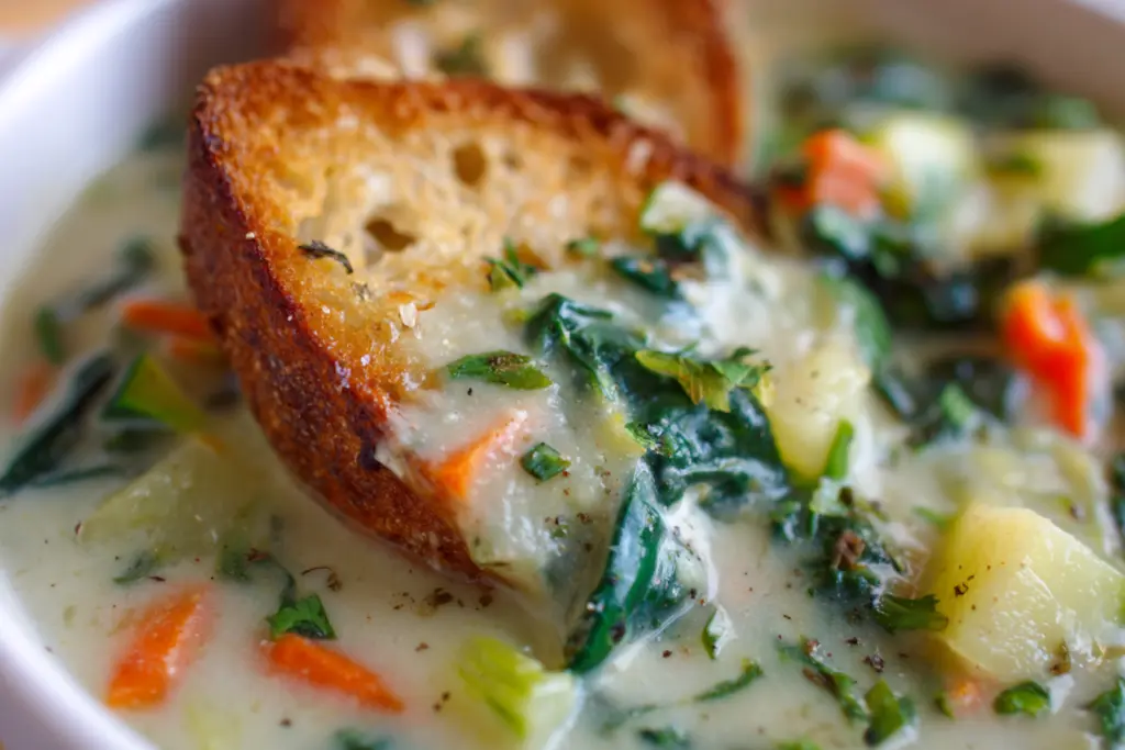 Easy Spring Vegetable Soup Recipe 6 spring vegetable soup serving bowl