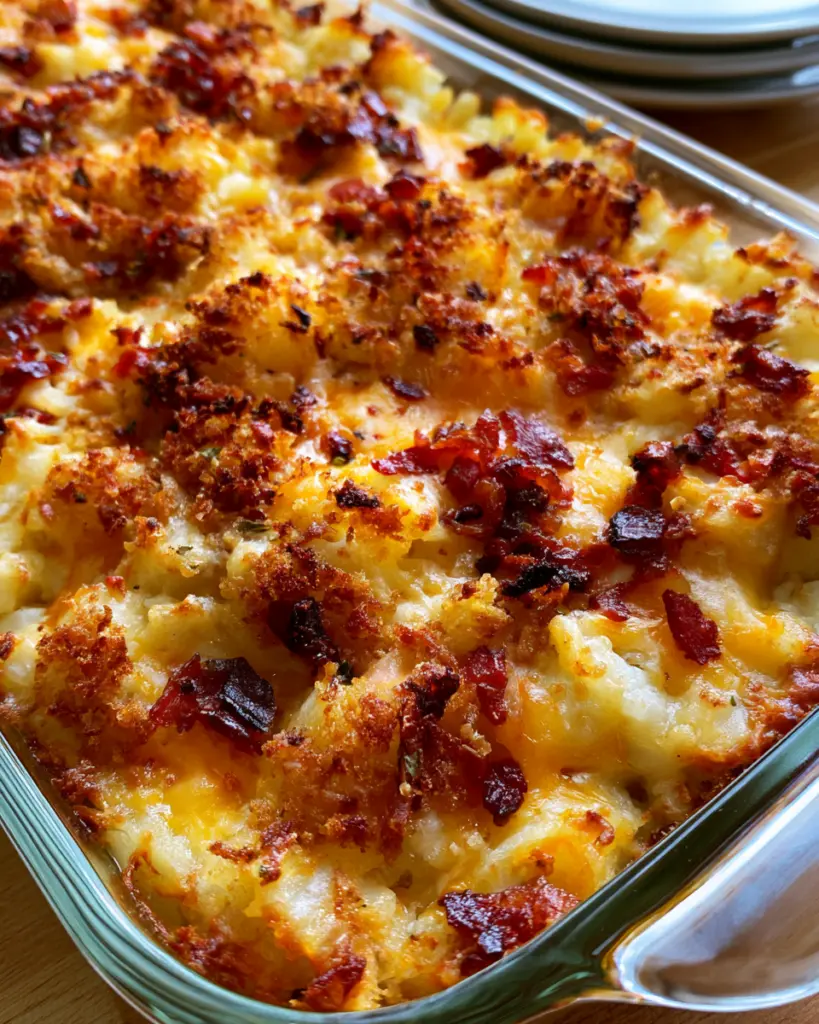 Bacon and Cheddar hash brown casserole
