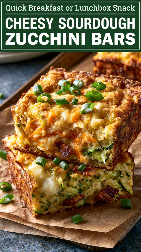 Easy Sourdough Zucchini Bars recipe 9 Cheesy Garlic Sourdough Zucchini Bars