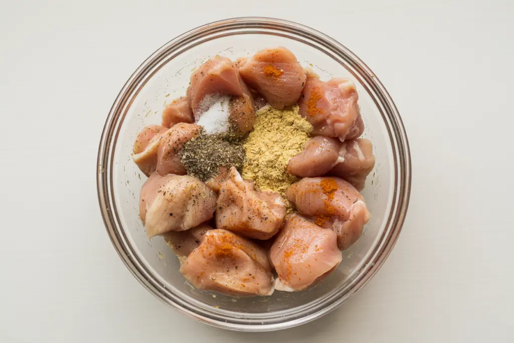  chicken breasts cut into bite-size pieces 