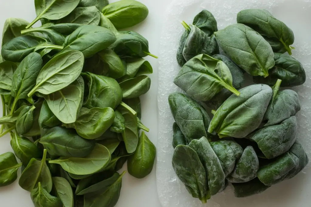 Spinach for homemade spinach dip recipe