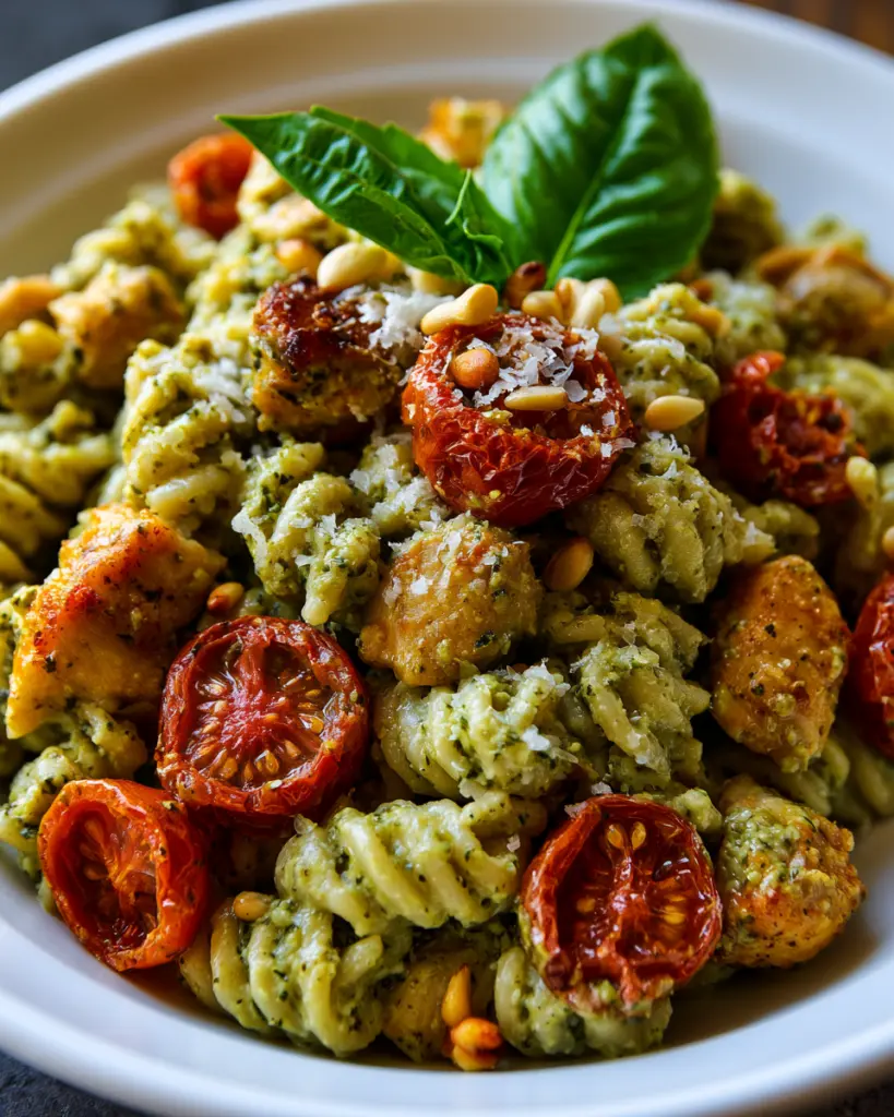 Easy Chicken Pesto Pasta with Roasted Tomatoes Recipe 9 Gluten-Free Chicken Pesto Pasta
