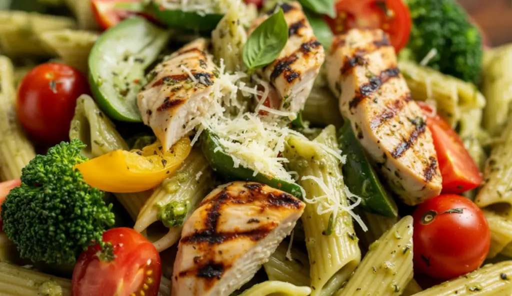 Easy Chicken Pesto Pasta with Roasted Tomatoes Recipe 10 Low-Calorie Chicken Pesto Pasta