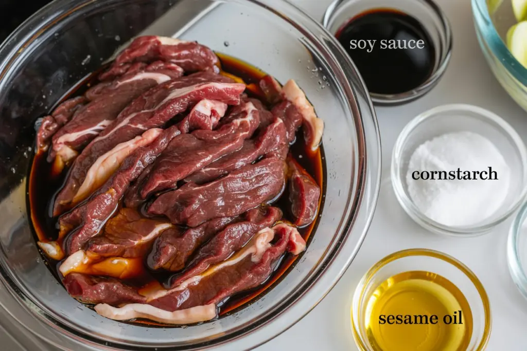 Easy Chinese Beef Stir Fry Recipe 3 Preparing the Marinade beef