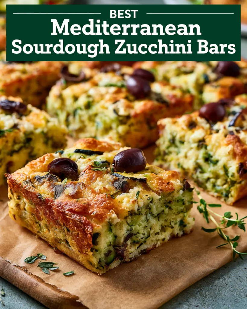 Easy Sourdough Zucchini Bars recipe 7 Mediterranean Zucchini Bars