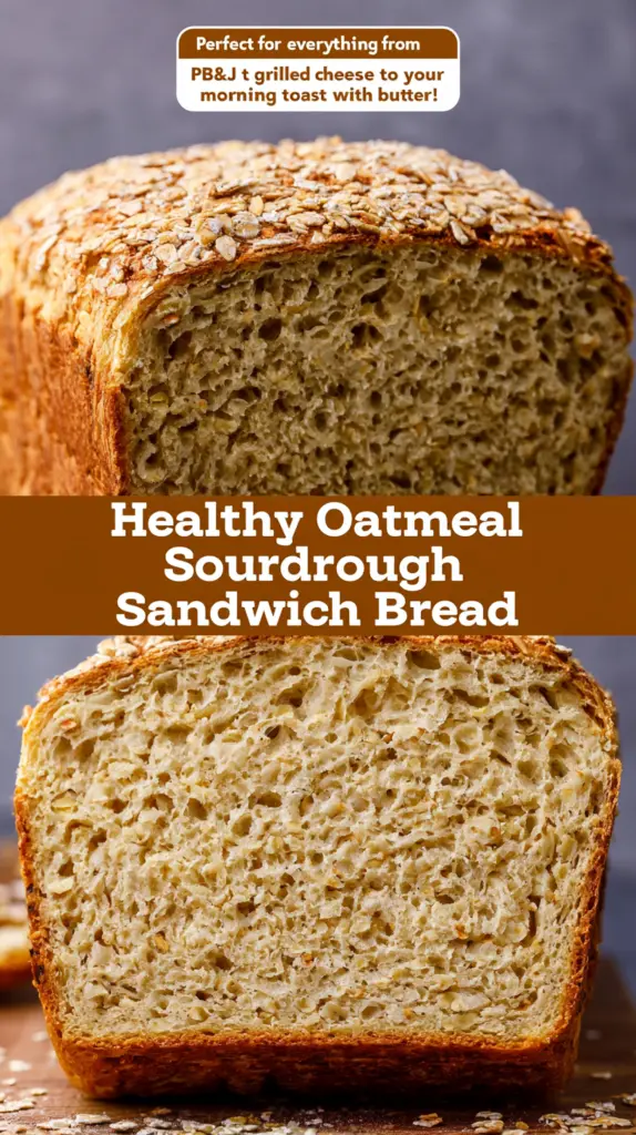 Oatmeal Sourdough Sandwich Bread