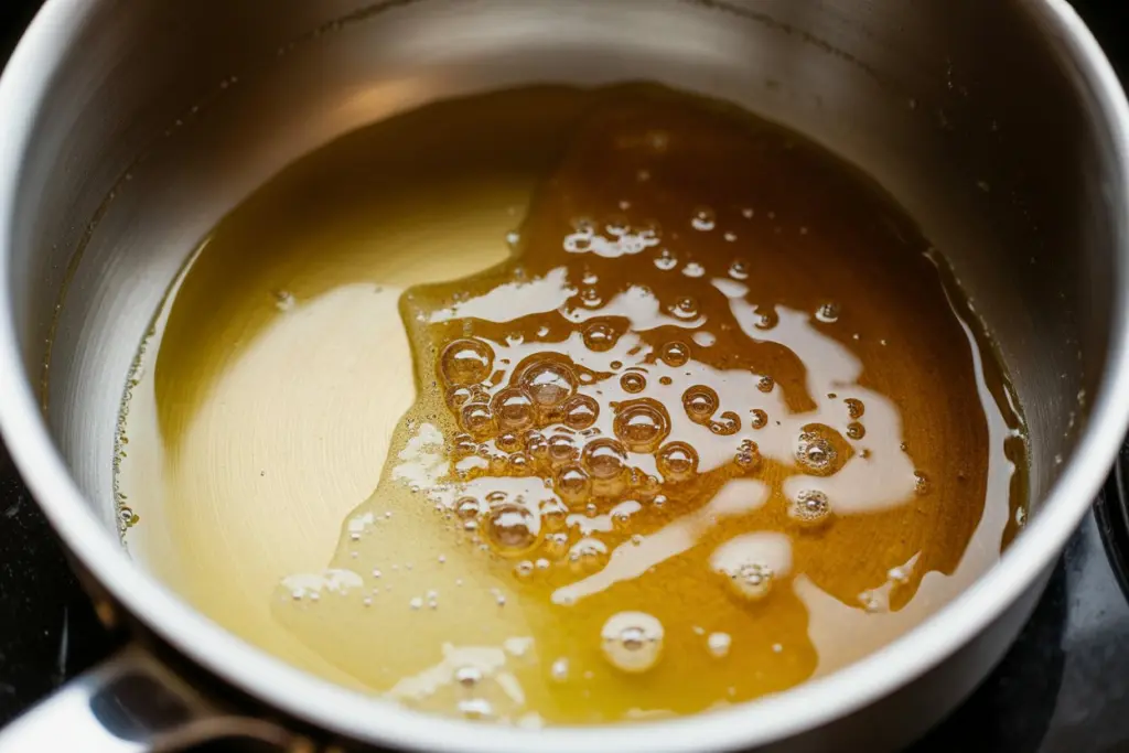 browning butter for matcha cookies