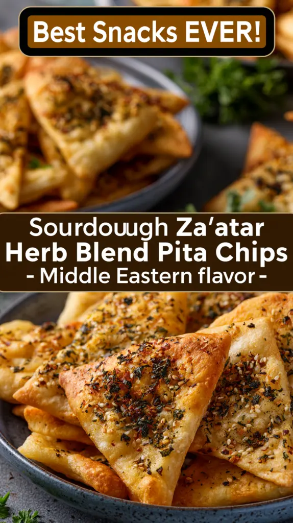 Sourdough Za’atar Herb Blend Pita Chips - Middle Eastern flavor