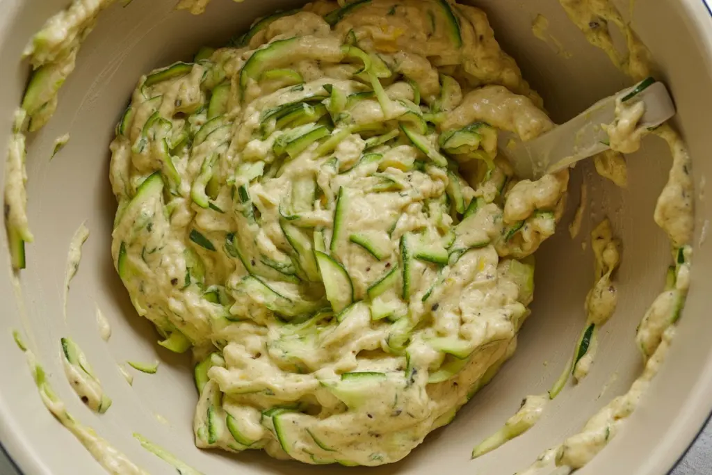 Sourdough Zucchini Fritters batter