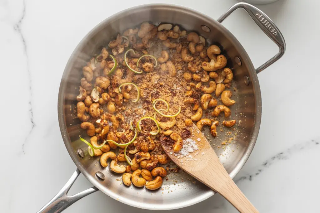 Toasting the Cashew Crumble