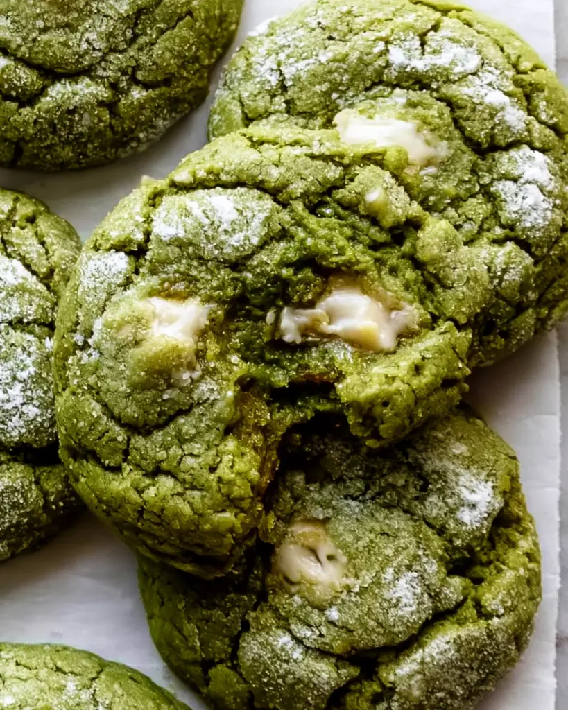 White Chocolate Matcha Cookies