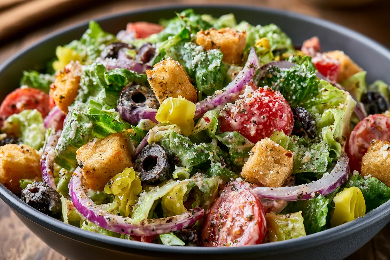 Mega Italian Salad with Olive Garden Dressing