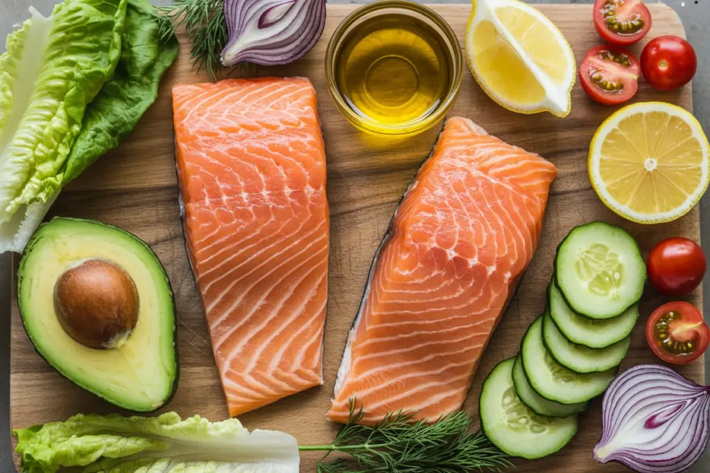 ingredients for salmon salad recipe