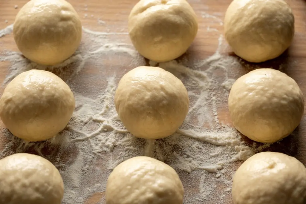 shaping sourdough pizza pockets