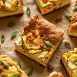 sourdough zucchini bars recipe card