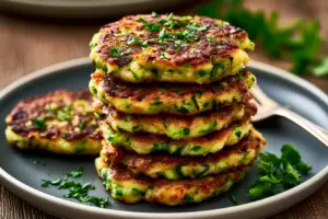 Crispy Sourdough Zucchini Fritters