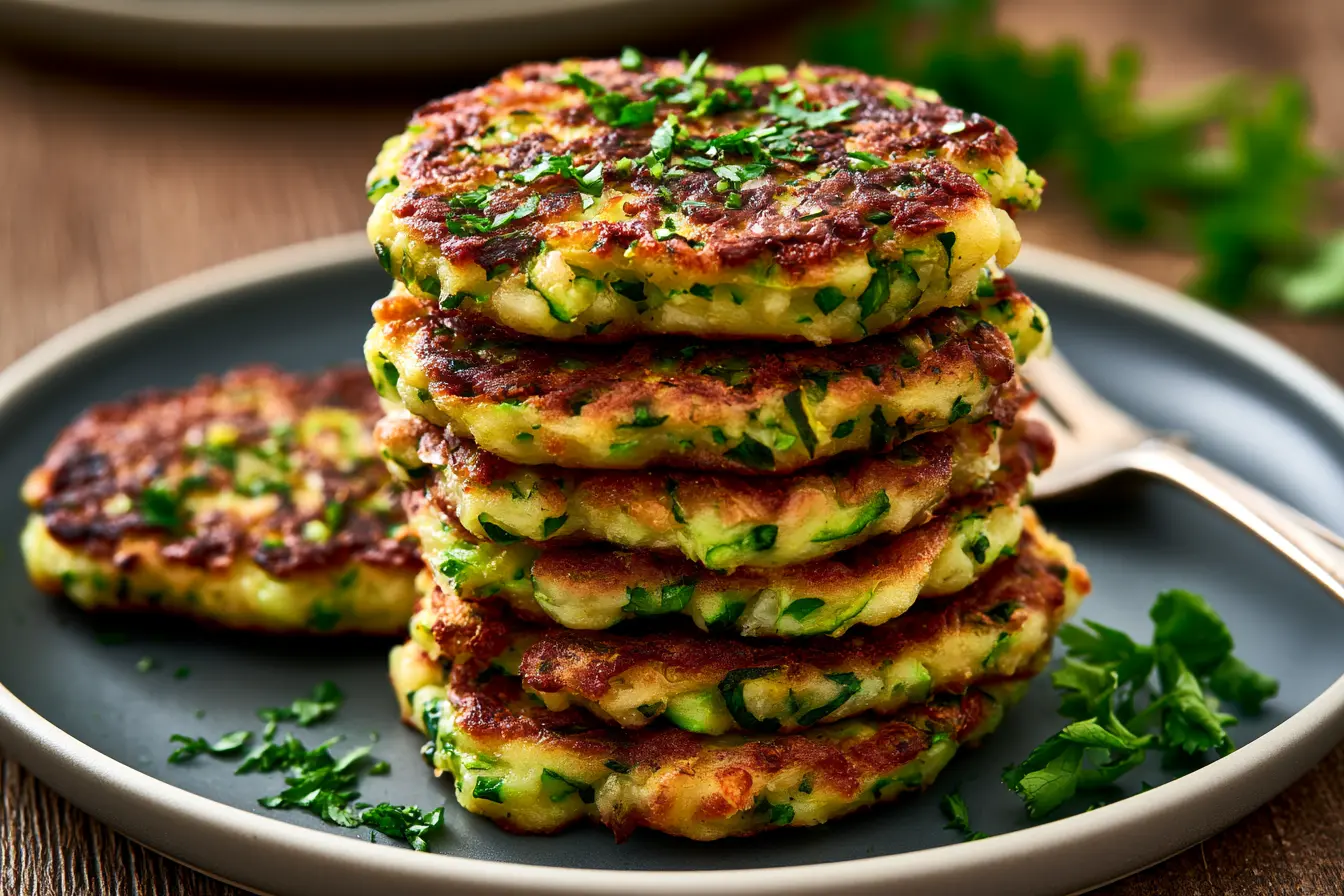 Crispy Sourdough Zucchini Fritters