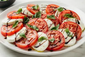 5-Ingredient Fresh Tomato Caprese Salad Recipe
