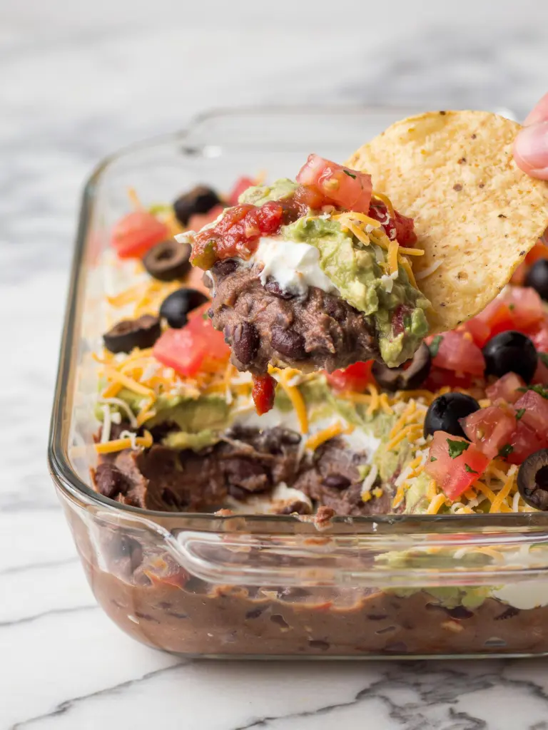 Delicious 7 layer taco dip Recipe 5 7 layer Taco Dip With Black Bean Base