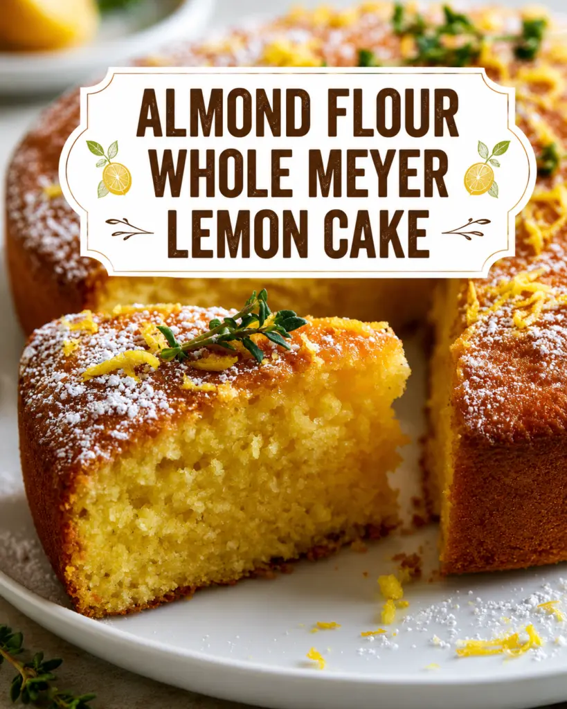 Whole Meyer Lemon Cake Recipe