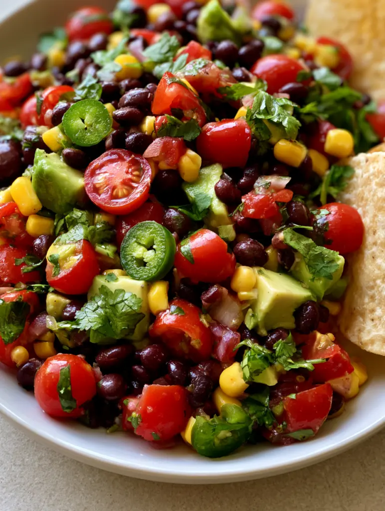 Avocado Black Bean Corn Salsa