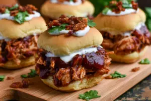 BBQ Chicken Bacon Ranch Sliders Recipe