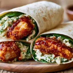 BBQ Crispy Chicken Coleslaw Wraps recipe card