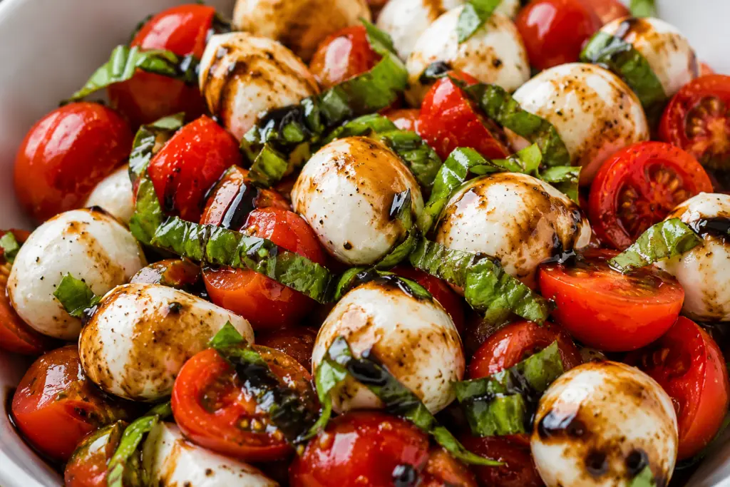 5-Ingredient Fresh Tomato Caprese Salad Recipe 8 Caprese Salad with Cherry Tomatoes