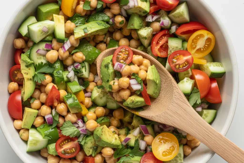 Chickpea Salad Recipe with Lemon-Herb Dressing 6 Chickpea Avocado Salad