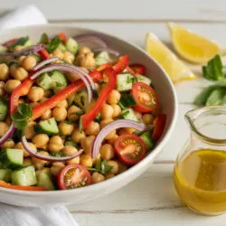 Chickpea Salad Recipe with Lemon-Herb Dressing 7 Chickpea Salad recipe card