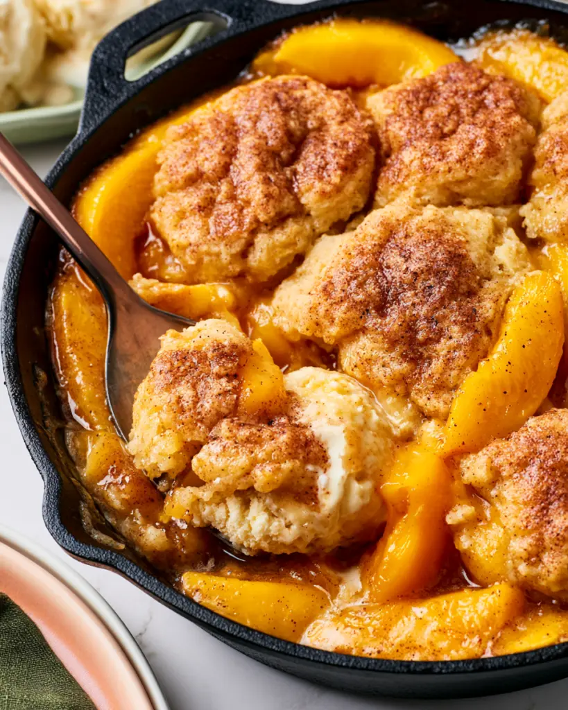 Easy Peach Sourdough Cobbler Recipe 6 Cinnamon Peach Sourdough Cobbler