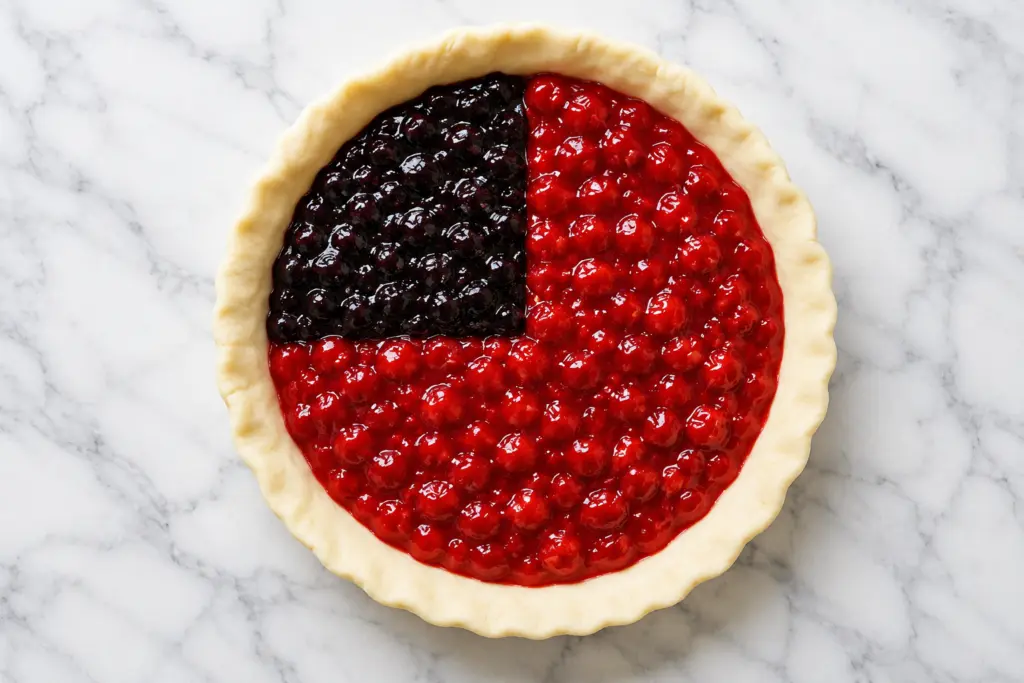 Prepare the crust & Filling for american flag pie