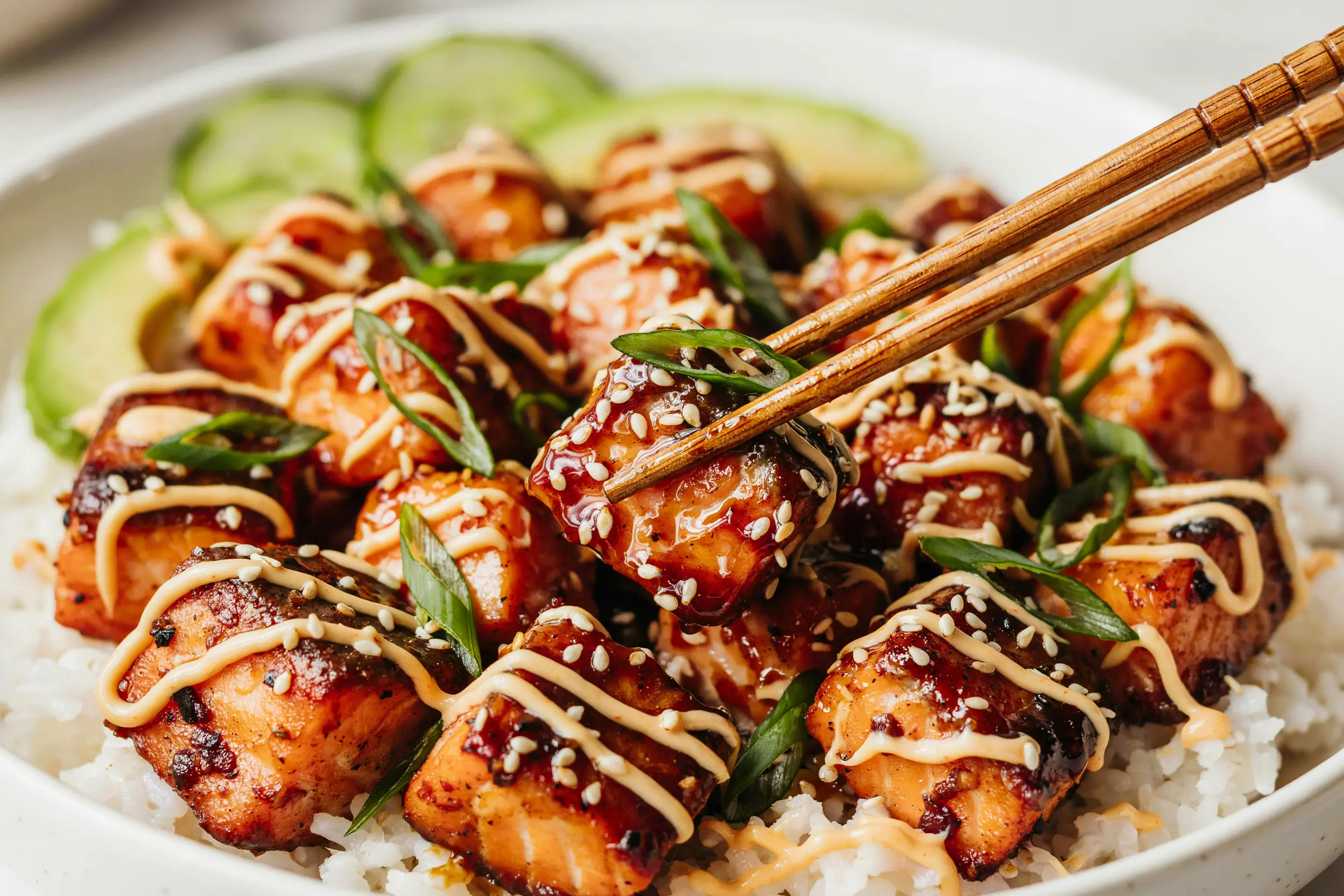 Crispy Salmon Rice Bowl Recipe