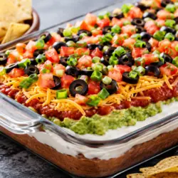 Delicious 7 layer taco dip Recipe 8 Delicious 7 layer taco dip Recipe card