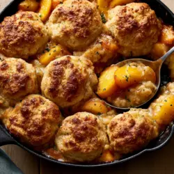 Easy Peach Sourdough Cobbler Recipe card