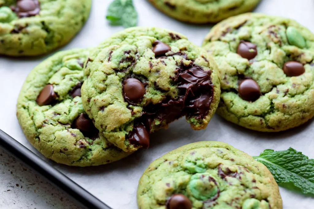 Easy Chocolate Chip Mint Cookies Recipe 7 Freshly baked chocolate chip mint cookies