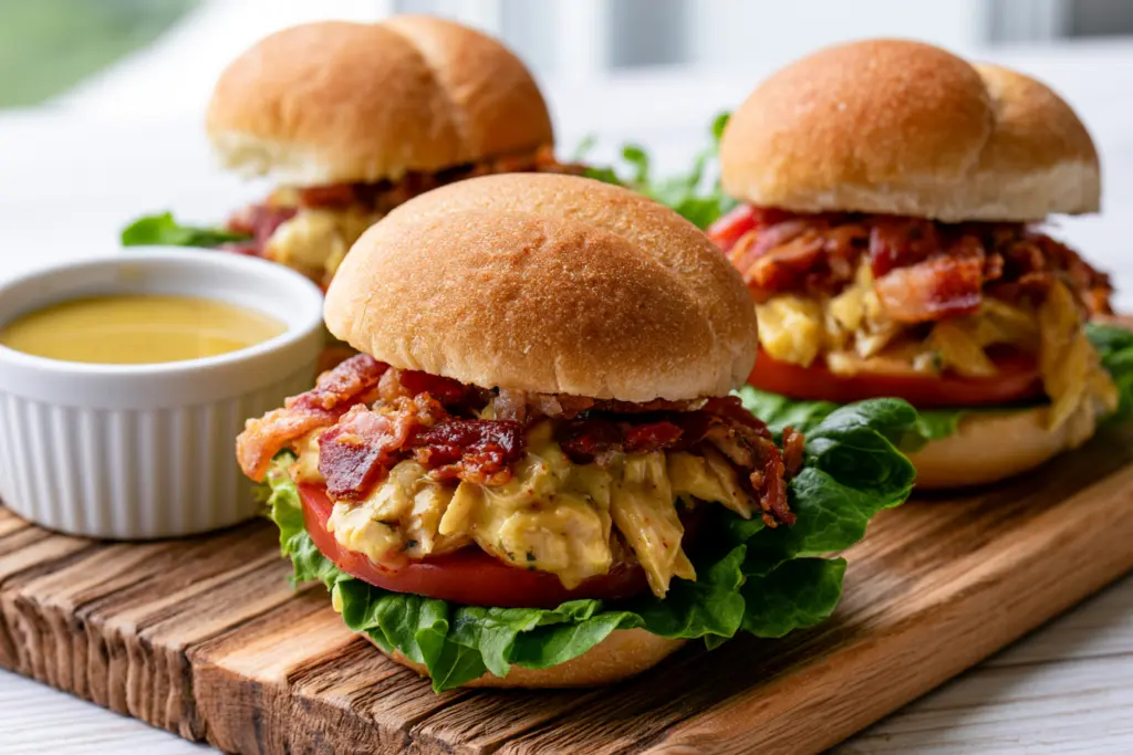 BBQ Chicken Bacon Ranch Sliders Recipe 8 Honey Mustard Chicken BLT Sliders