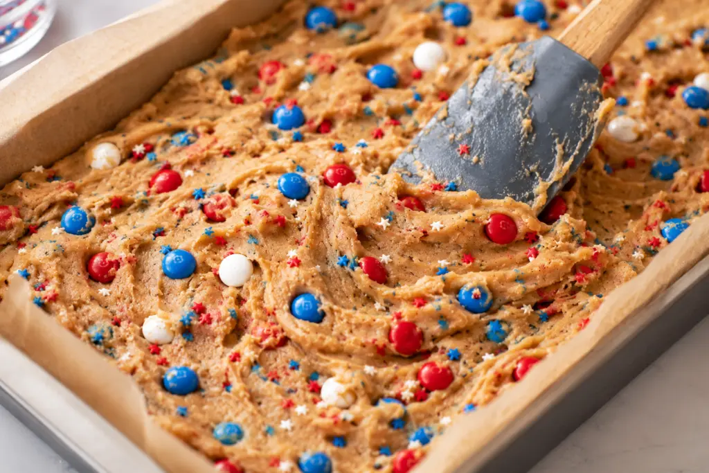 Fireworks Blondies Recipe {Firecracker Blondies} 3 How to make fireworks blondies