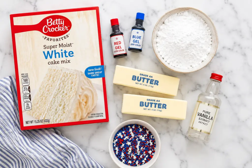 How to Make a Red White and Blue Bundt Cake - 4th of July Cake 3 Ingredients For Red White and Blue Bundt Cake