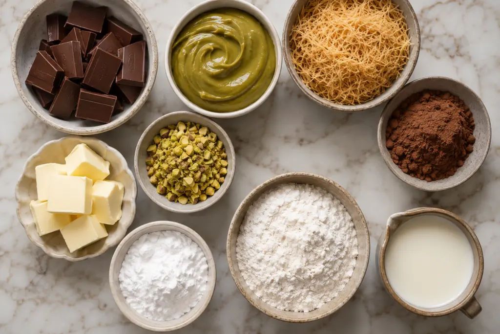 Viral Dubai Chocolate Mochi Recipe 2 Ingredients needed for Dubai chocolate mochi cookies