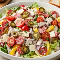 Italian Loaded Grinder Salad Recipe 5 Italian Loaded Grinder Salad recipe card