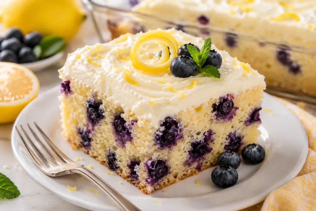 Lemon Blueberry Sourdough Cake