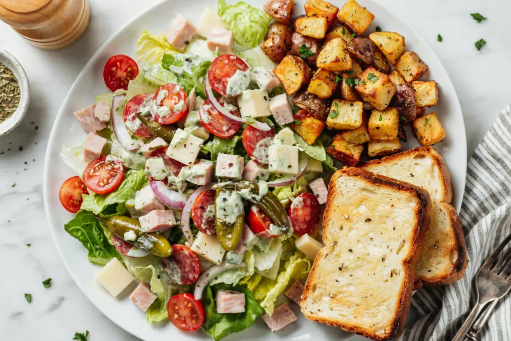 Italian Loaded Grinder Salad Recipe 4 Loaded Grinder Salad Serving