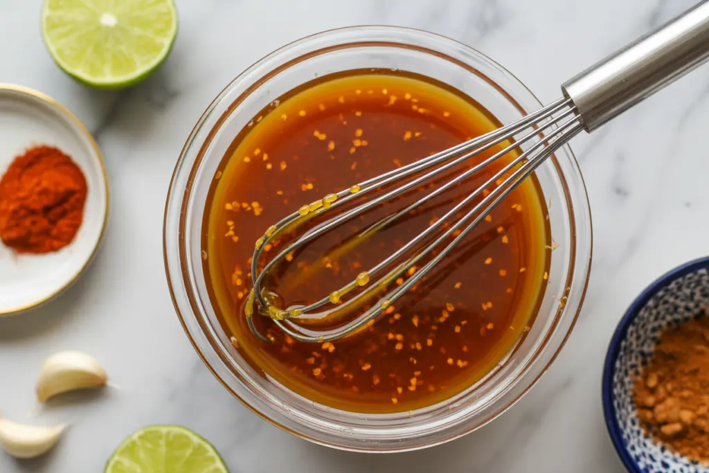 Making chili lime Dressing