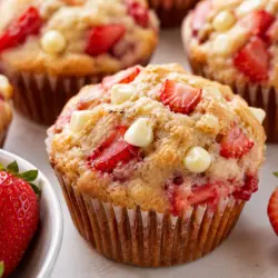 Strawberry White Chocolate Sourdough Muffins {Same-Day & Overnight Methods} 6 Moist Strawberry White Chocolate Chip Sourdough Muffins Recipe Card