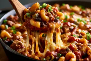 One Pan Chili Pasta Skillet Recipe
