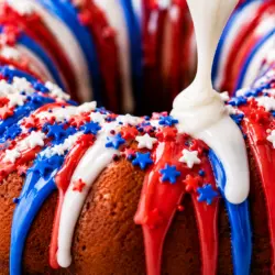 How to Make a Red White and Blue Bundt Cake - 4th of July Cake 7 Firecracker Red White and Blue bundt cake Recipe Card
