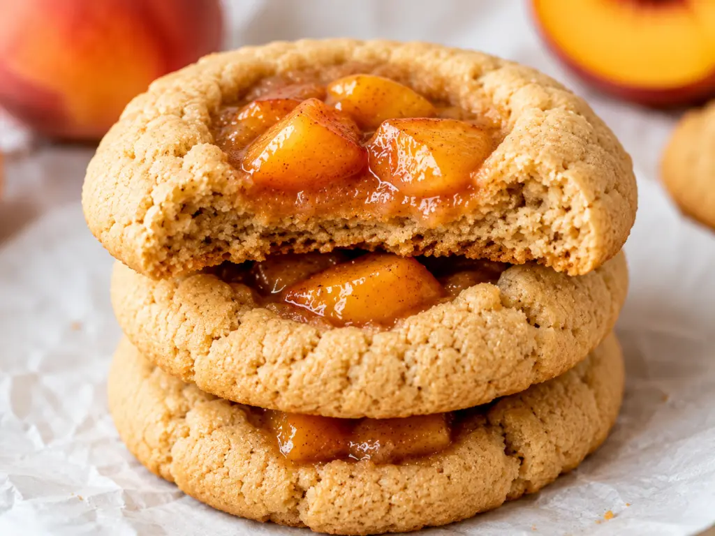Sourdough Peach Cobbler Cookies Recipe 9 Peach Cobbler Thumbprint Cookie